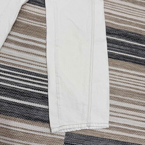 Free People We The Free Aster Straight Leg Jeans 100% Cotton‎ Cream Size 26 - Picture 7 of 16